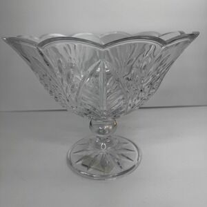 Mikasa Crystal Pedastal Bowl‎ Height 8.25 in Fruit Bowl Decorative Bowl